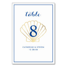 Elegant Gold Seashell Coastal Wedding