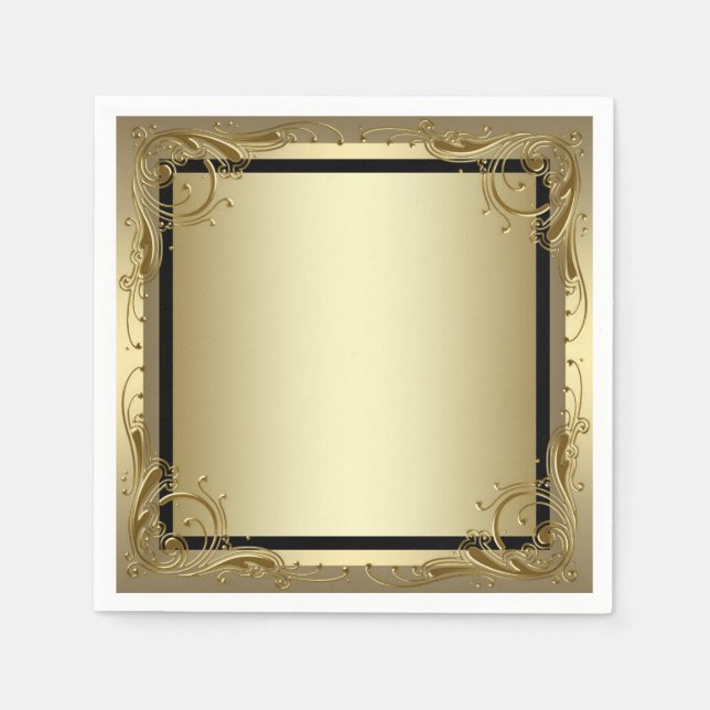 Elegant Gold Serviette (Vorderseite)
