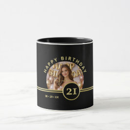 Elegant Gold Signature Monogram with Photo Tasse