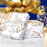 Elegant Gold Silver Christmas Tree Geschenkpapier<br><div class="desc">Elegantes goldenes Weihnachtsbaumpapier.</div>