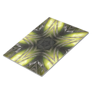 Elegant Gold Silver Kaleidoscope Weihnachtsstern Notizblock