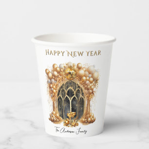 Elegant & Gold Silvester Party Paper Cups Pappbecher