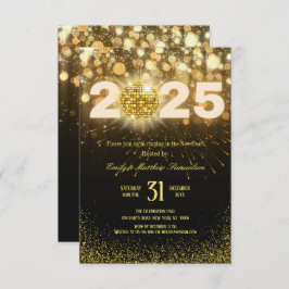 Elegant Gold Sparkles | New Years Eve Party  Einladung