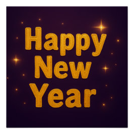 Elegant Gold Stitched Typography Classy Party Poster