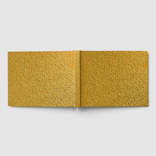 Elegant Gold Texture 10.5" x 8.25" Gästebuch (Voll)