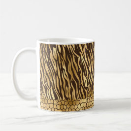 Elegant Gold Tiger Giraffe Hübsch Luxus Kaffeetasse