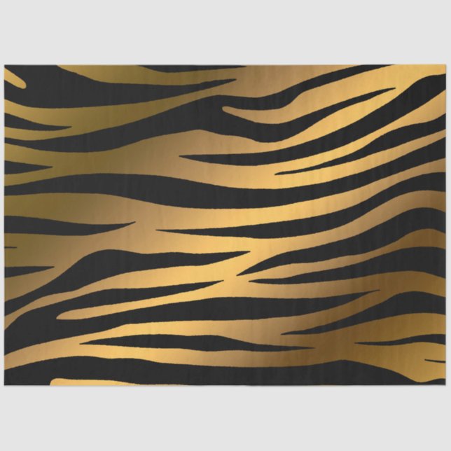 Elegant Gold Tiger Seidenpapier (Vorderseite)
