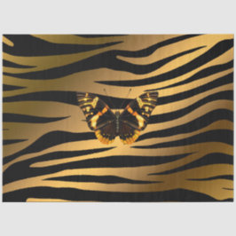 Elegant Gold Tiger Seidenpapier