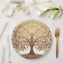 Elegant Gold Tree of Life Celebration
