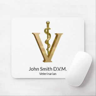 Elegant Gold V Veterinary Medicine Mousepad