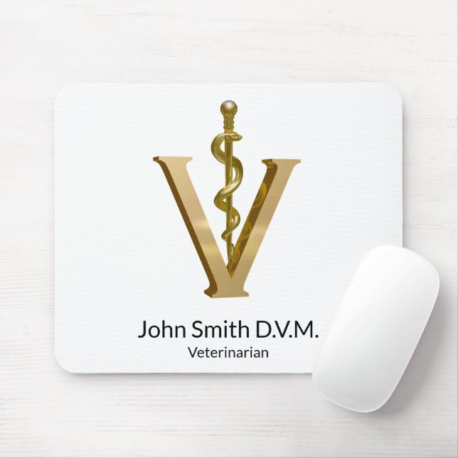 Elegant Gold V Veterinary Medicine Mousepad (Mit Mouse)