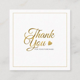 Elegant Gold Vielen Dank Logo Werbecode Rabattkarte