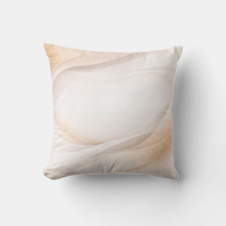 Elegant Gold Wave Abstract Cotton Pillow | Luxury  Kissen