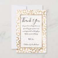 Elegant Gold White Leopard Cheetah Animal Print