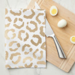 Elegant Gold White Leopard Cheetah Animal Print Geschirrtuch<br><div class="desc">Dieses elegante und schicke Tierbild eignet sich perfekt für die stilvolle und trendige Mode. Es verfügt über ein handgezeichnet Imitat bedruckt Goldfolien Gepard-Leopardenmuster auf einem einfachen weißen Hintergrund. Die durch Anklicken der Optionen geändert werden können. Es ist ein luxuriöses und stilvolles Safari-Design. ***WICHTIGE HINWEIS FÜR DESIGN: Für individuelle Designanfragen, wie...</div>