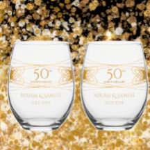 Elegant Golden 50-jähriges Personalisiertes Gesche