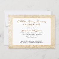 Elegant Golden 50. Script Hochzeit Jahrestag