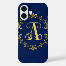 Elegant Golden A Letter Monogram
