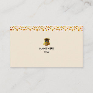 Elegant Golden Confetti auf Beige Visitenkarte