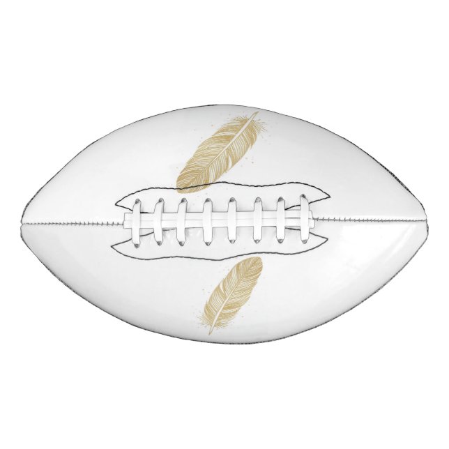 Elegant Golden Feather Illustration - Aesthetic Pi Football (Vorderseite)