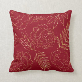 Elegant Golden Floral Kissen