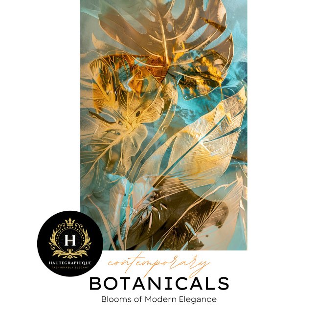 Elegant Golden Leaf Botanisch Seidenpapier (Von Creator hochgeladen)
