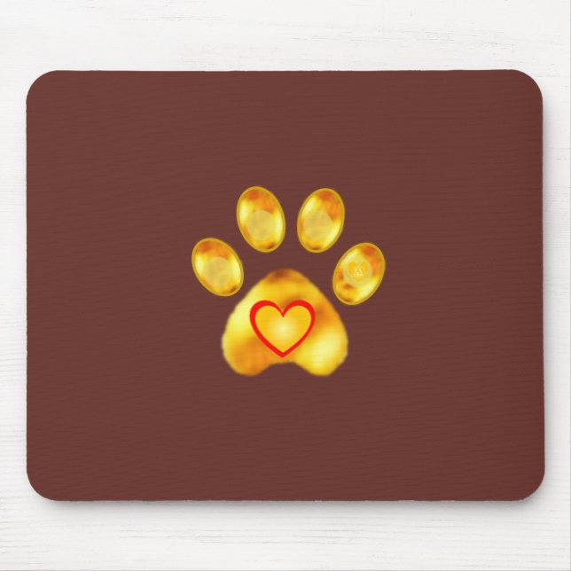 Elegant Golden Paw Mousepad (Vorne)
