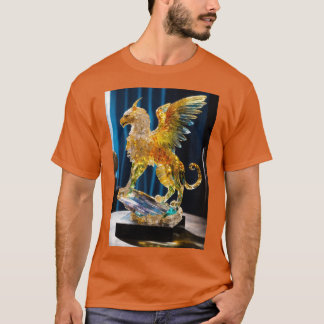 Elegant Golden Pheonix bedruckt T-Shir. T-Shirt