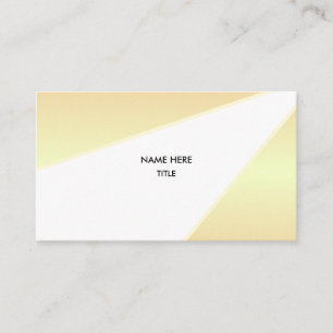 Elegant Golden Shades & White Visitenkarte