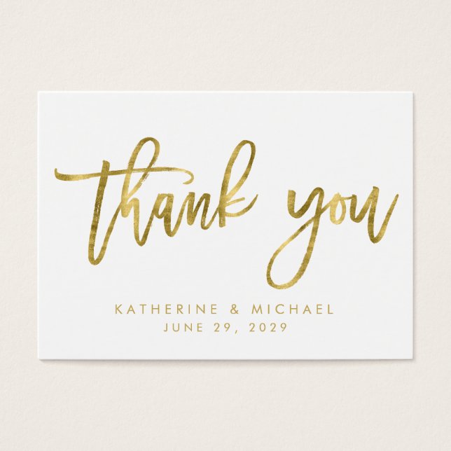 Elegant Golden Wedding Favor Tags (Vorderseite)