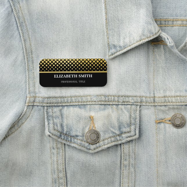 Elegant goldschwarz namensschild (Beispiel)