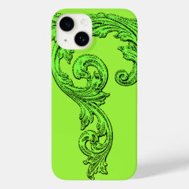 Elegant Goth Design in Green iPhone 7 Fall Case-Mate iPhone 14 Hülle