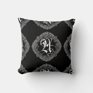 Elegant Goth Initial A Throw Kissen