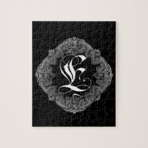 Elegant Goth Initial E Puzzle