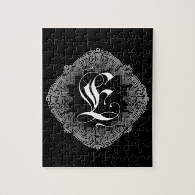 Elegant Goth Initial E Puzzle (Vertikal)