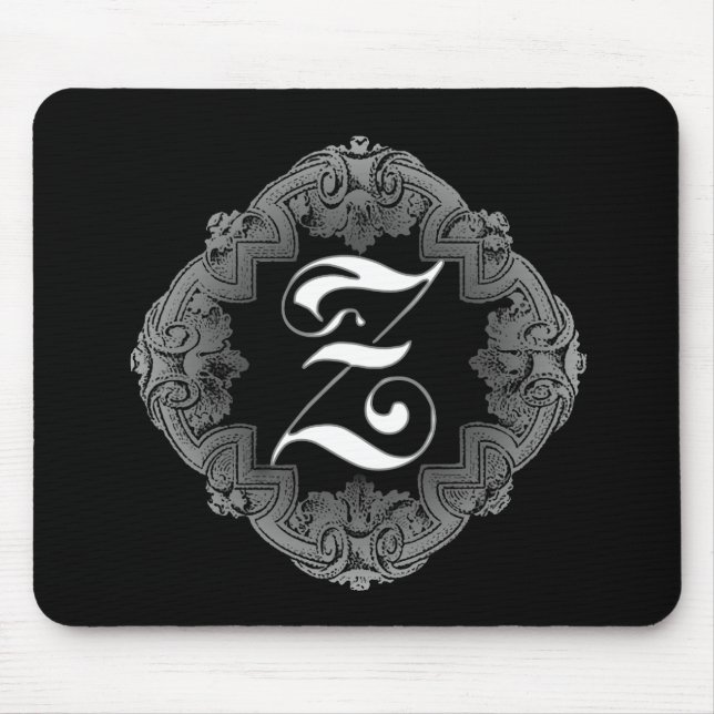 Elegant Goth Initial Z Mousepad (Vorne)