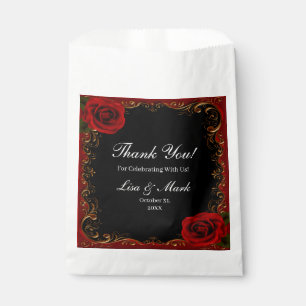 Elegant Goth Rote Rosen Geschenktütchen