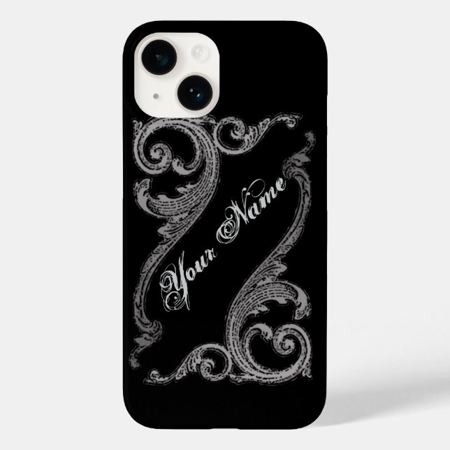 Elegant Goth Swirl Design iPhone 6 Fall Case-Mate iPhone Hülle (Rückseite)