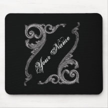 Elegant Goth Swirl Design Personalisiert Mouse Pad