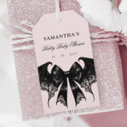 Elegant Gothic Baby Shower Fevor Tags Geschenkanhänger