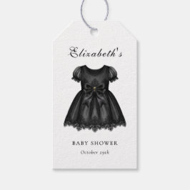 Elegant Gothic Baby Shower Geschenkanhänger