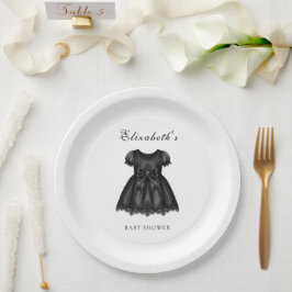 Elegant Gothic Baby Shower Pappteller