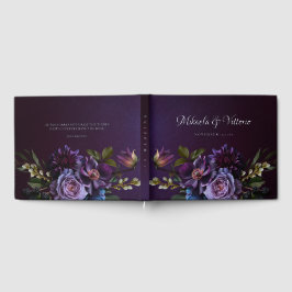 Elegant Gothic Dark Blume Wedding Gästebuch