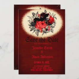 Elegant Gothic Hochzeit speichern Sie das Datum Ei Einladung