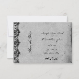Elegant Gothic Lace Posh Wedding Save the Date