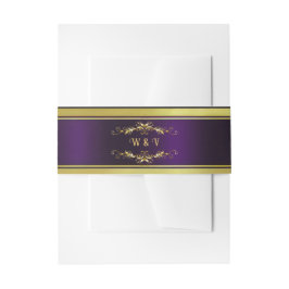 Elegant Gothic Lila und Gold Einladungsbanderole