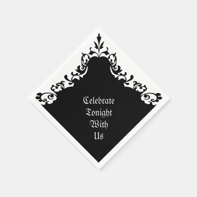 Elegant Gothic Motif Napkins Serviette (Ecke)