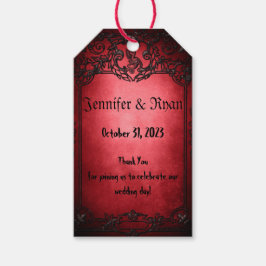 Elegant Gothic Rustic Red Geschenkanhänger