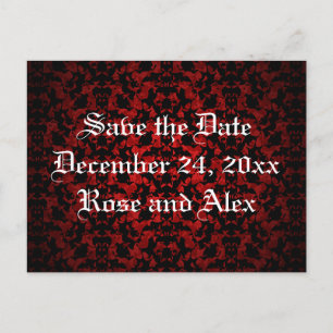 Elegant Gothic Save the Date Postkarte