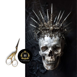 Elegant Gothic Skeleton Skull Decoupage Seidenpapier